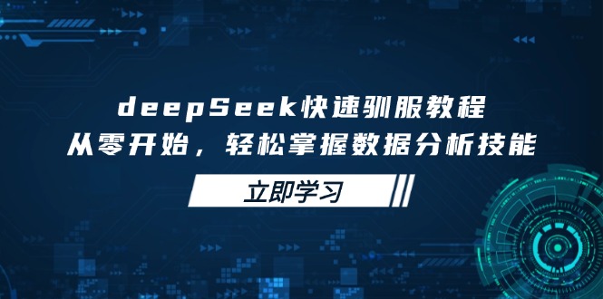 deepSeek快速驯服教程，从零开始，轻松掌握数据分析技能-创米阁｜副业实操经验分享