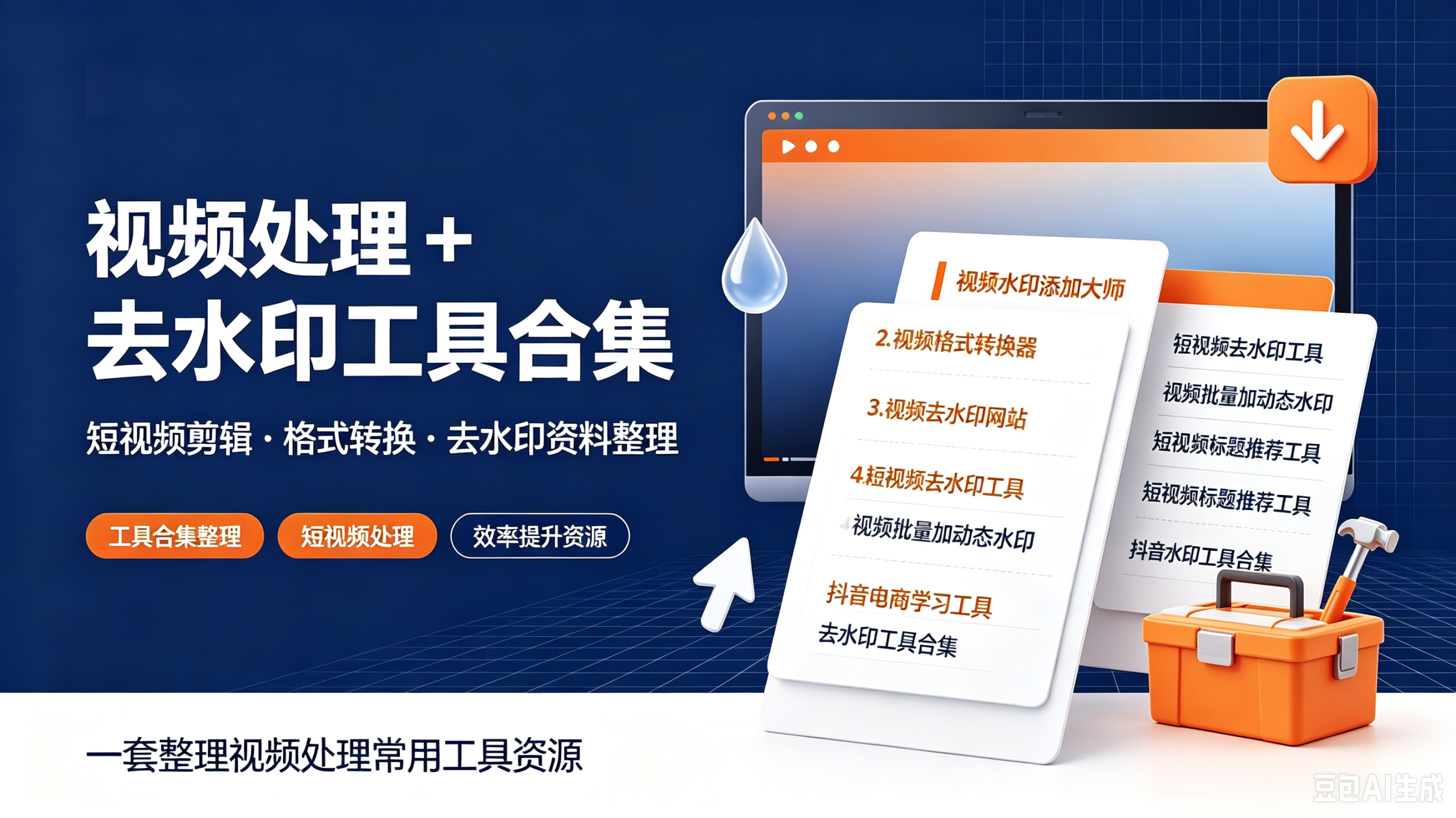 视频处理+去水印工具合集-创米阁｜副业实操经验分享