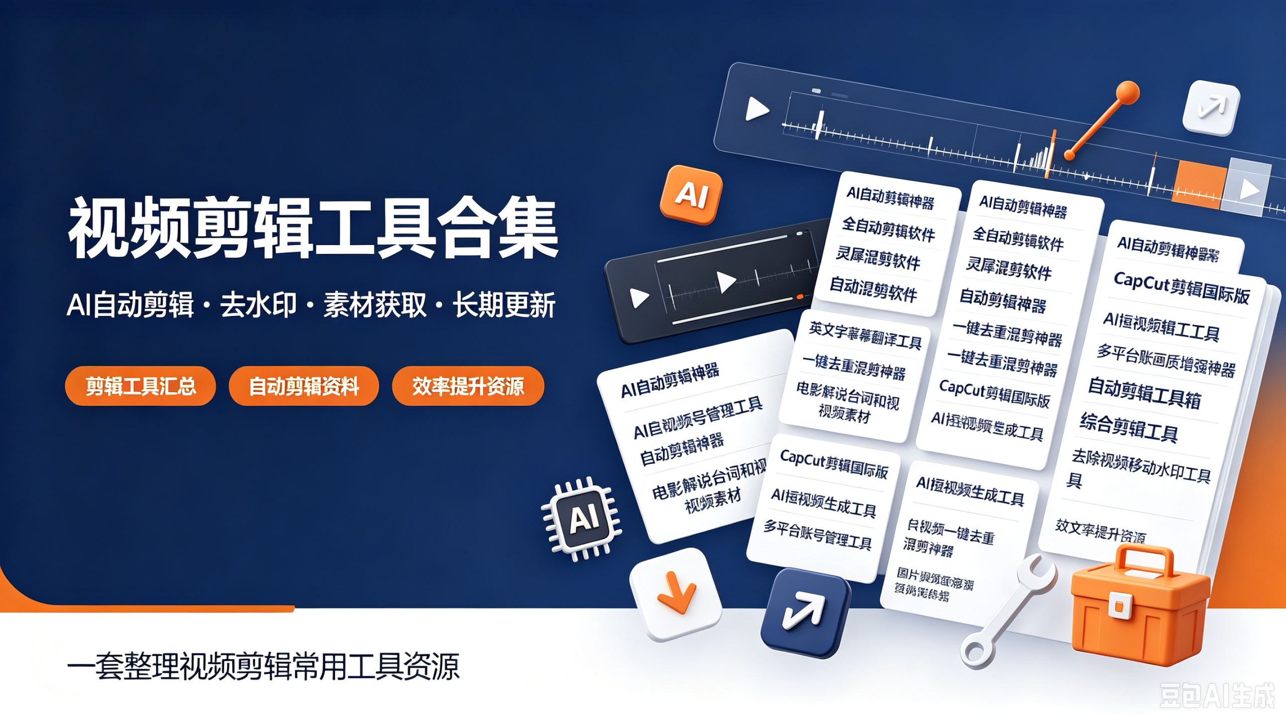 视频剪辑工具合集，长期更新中-创米阁｜副业实操经验分享