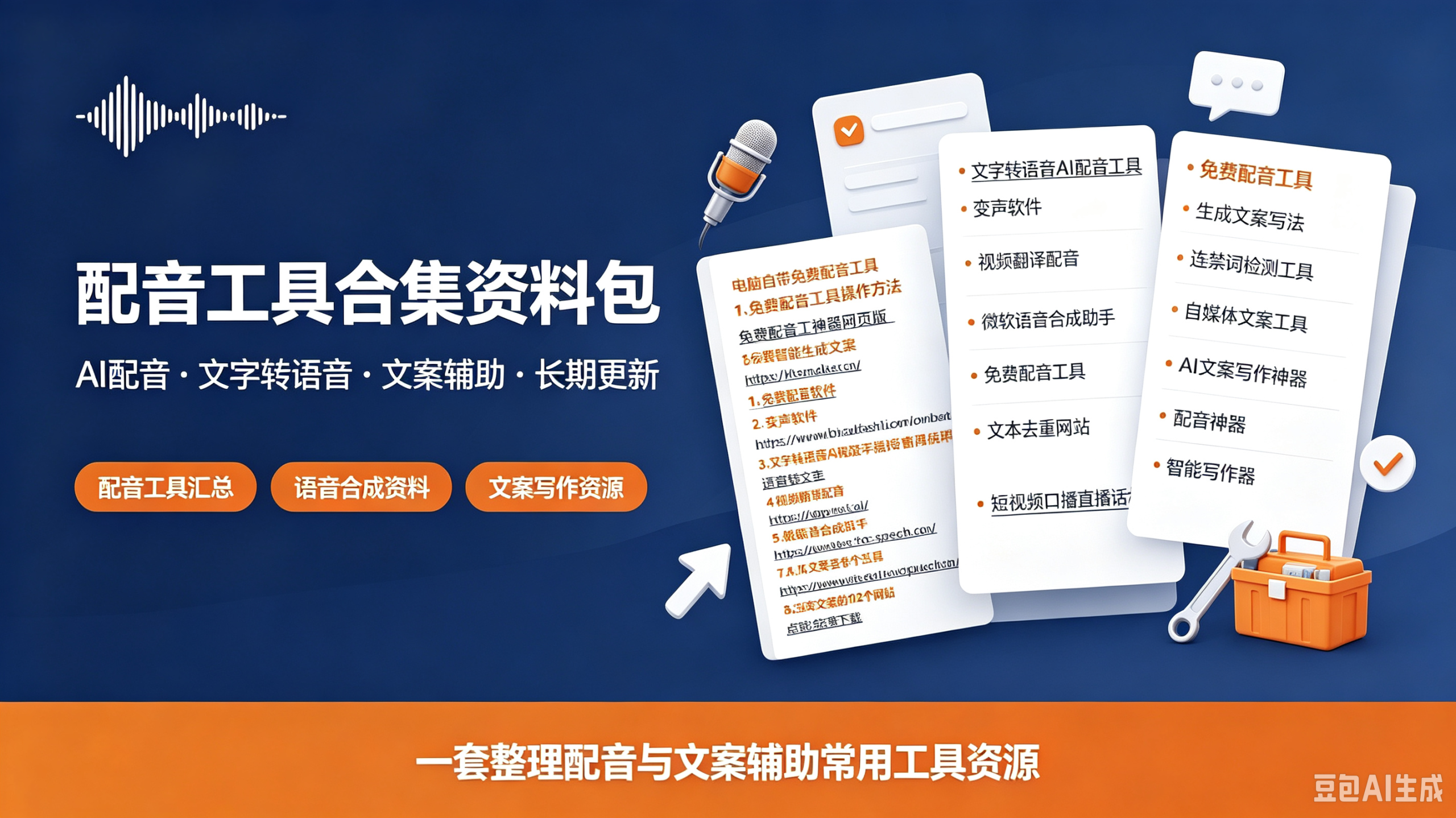 配音工具合集，长期更新中-创米阁｜副业实操经验分享
