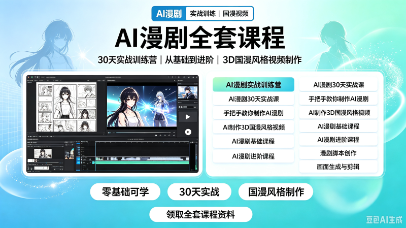 2026 AI漫剧制作教程 AI动态漫画微短剧软件资源视频课程创作解说-创米阁｜副业实操经验分享