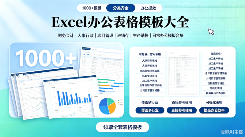 办公excel表格模板大全电子表格制作分析实用专业全套资料素材新-创米阁｜副业实操经验分享