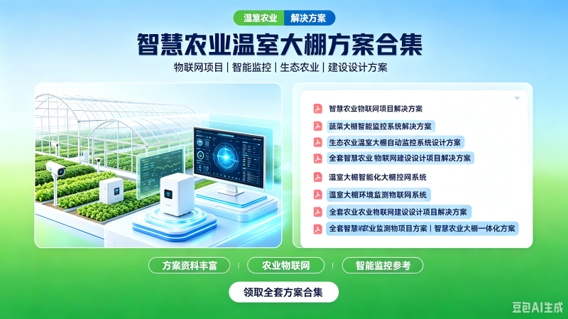 智慧农业温室大棚智能控制系统农业物联网整体系统设计解决方案25-创米阁｜副业实操经验分享