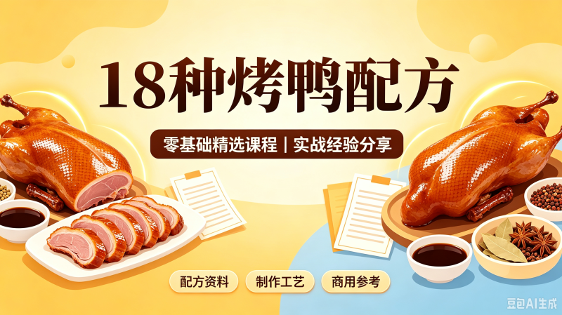 北京啤酒深井烤鸭技术配方制作烤鸭制作成品制作全套资料商用独家-创米阁｜副业实操经验分享