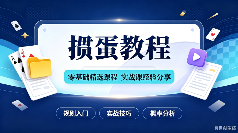 掼蛋从零基础入门到精通视频教程记牌技巧高手速成攻略电子课程新-创米阁｜副业实操经验分享