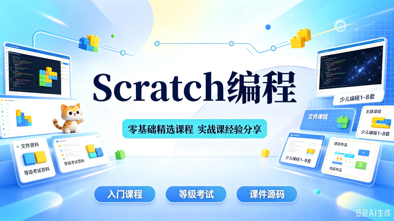 图形化scratch3.0编程零基础入门网课程教学视频源代码案例专业新-创米阁｜副业实操经验分享