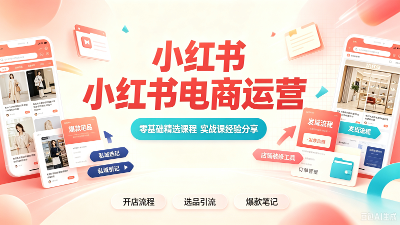 小红shu署课程教程培训学习零基础入门运营电子素材教程技术全新-创米阁｜副业实操经验分享