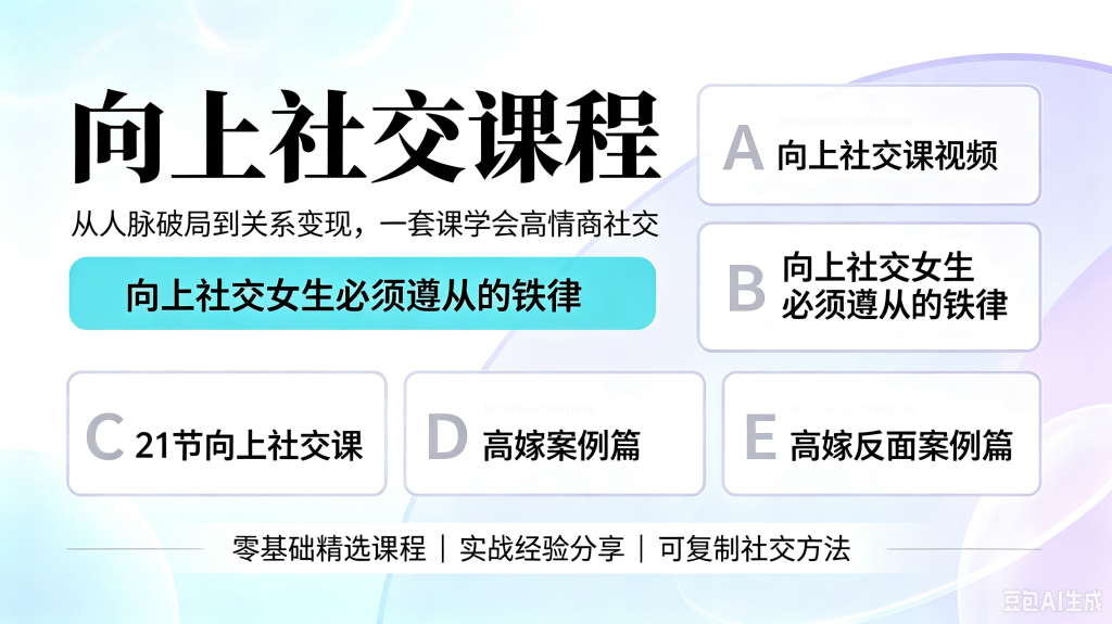 课程宣传图与文案生成需求