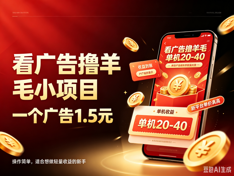 单机20+，看一个广告1.5米，不养机，这个新平台大家快来撸【揭秘】-创米阁｜副业实操经验分享